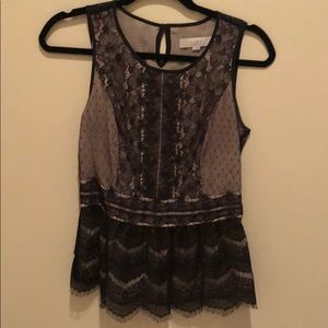 Black Lace sleeveless blouse